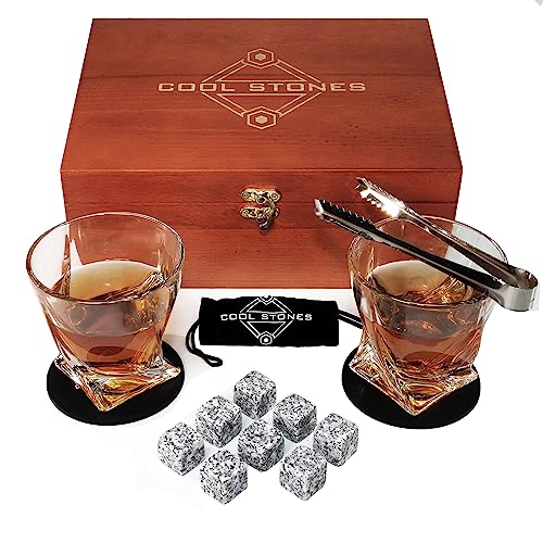 Whiskey Stones Glass Gift Boxed