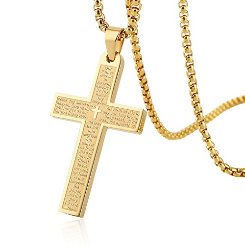 gold cross necklace for men