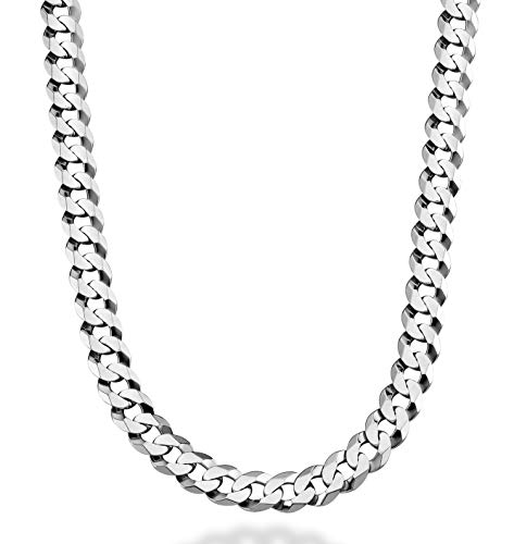 Miabella Sterling Italian Diamond Cut Necklace