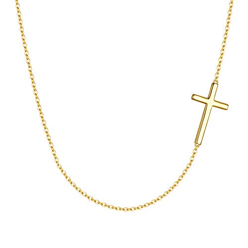 EVER FAITH Sterling Sideways Necklace
