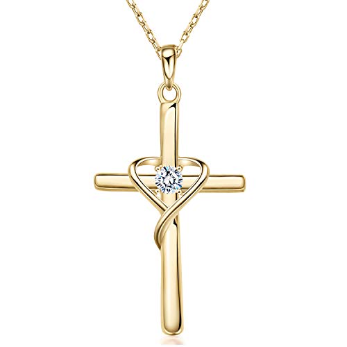 gold cross necklace for women