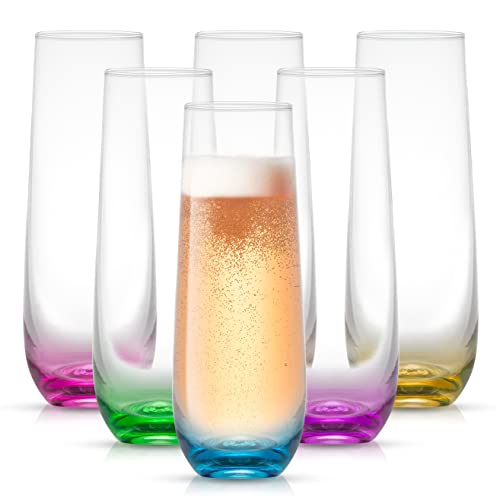 JoyJolt Stemless Champagne Glasses Glassware